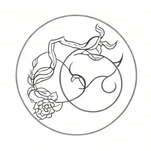 Scorpio And Taurus In Circle Feminine