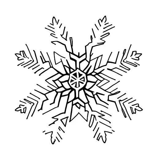 Small Snowflake With Rose