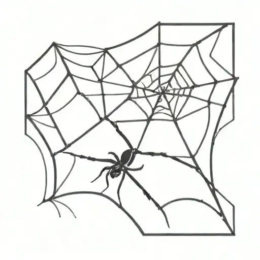 Black Widow Spider And Web