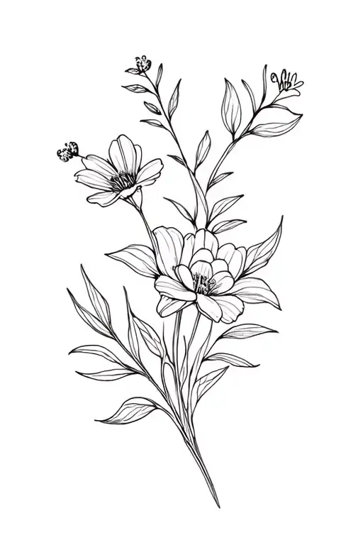 April August And November Birth Flower Bouquet