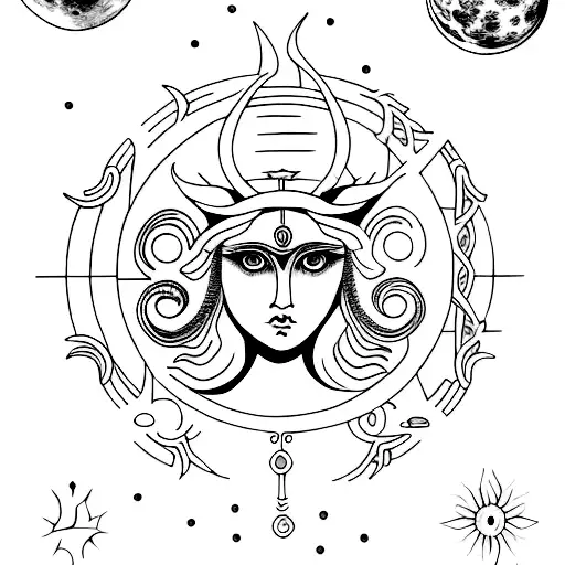 Moon And Goddess Hecate