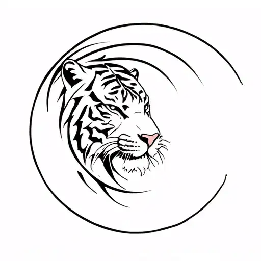 Sun And Tiger And Moon
