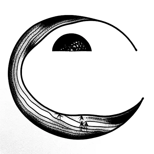 Black Hole With Sabana Tree In The Middle