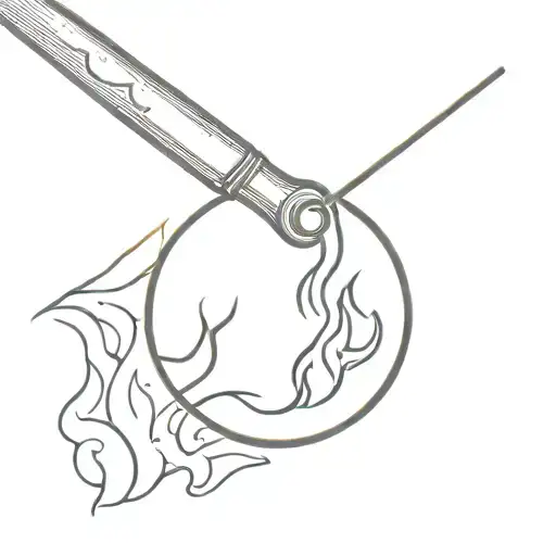 A Magnifying Glass Which Is Reflecting The Light From The Sun And Making Fire