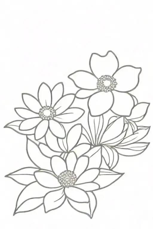 Daisy And Water Lily Flowers