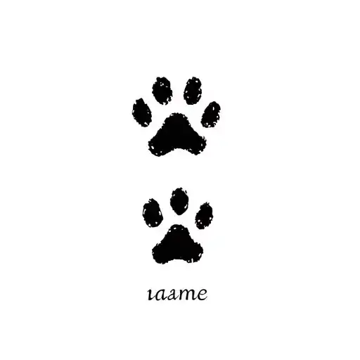 Cat Paw Print With The Name