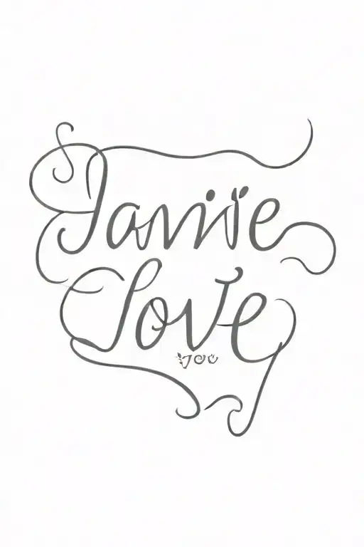 Name Written Jamie Love You