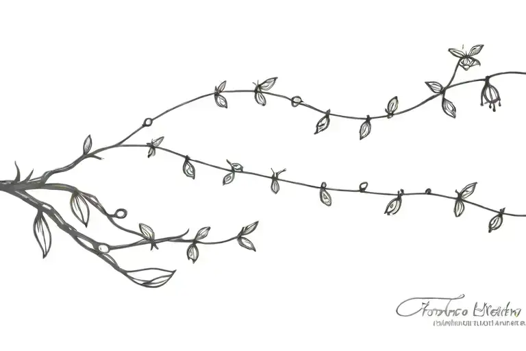 String Of Sparkles In A Line With Fireflies