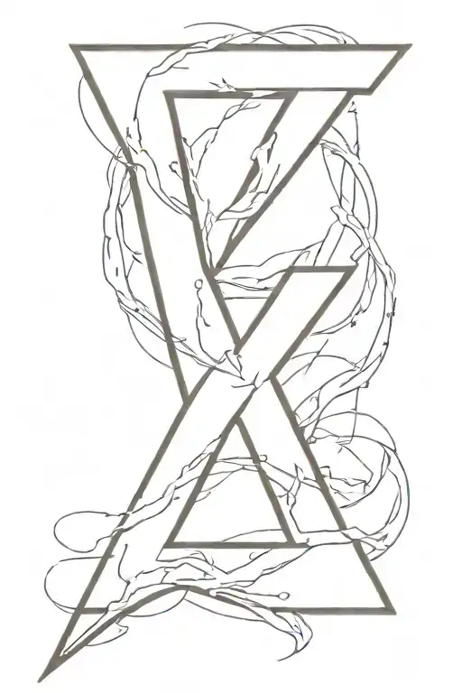 Letter S With Detailed Lightning Going Through It In A Straight Line