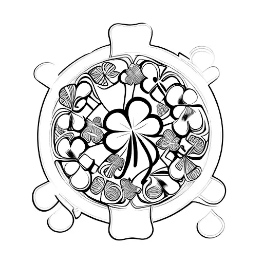 Irish Four Leaf Clover With 8146 Inside