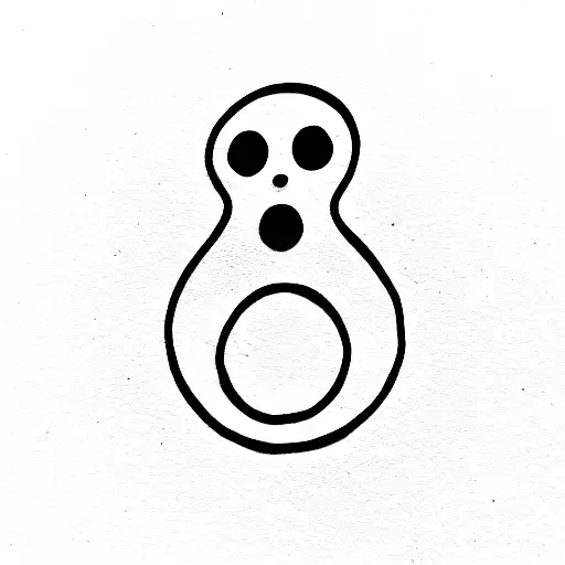 Cartoon Ghost Holding A Penny