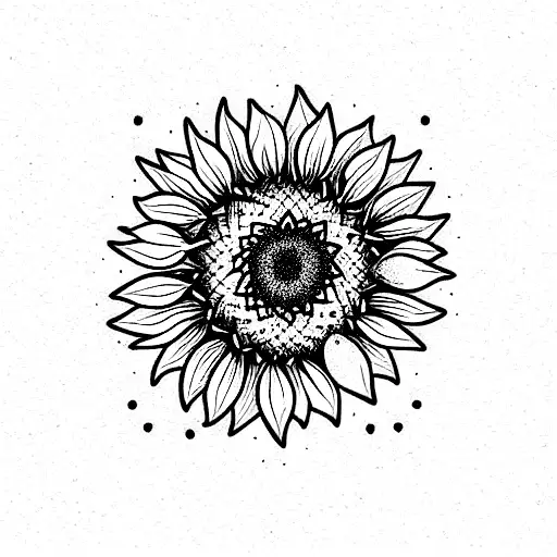 Leo Zodiac Sign With Sunflower