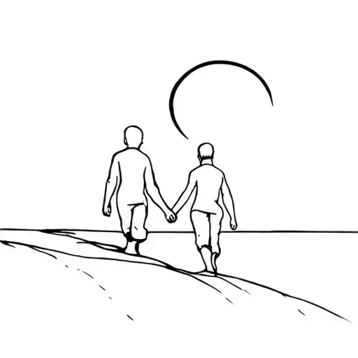 Father Mothher Ans 2 Sons Walking