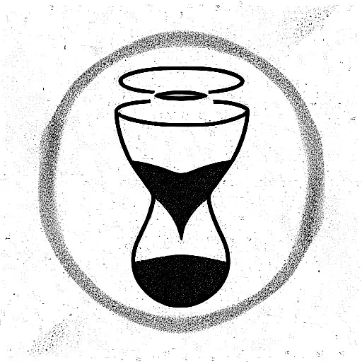 Hour Glass With Sand Turning Into Money And Coins