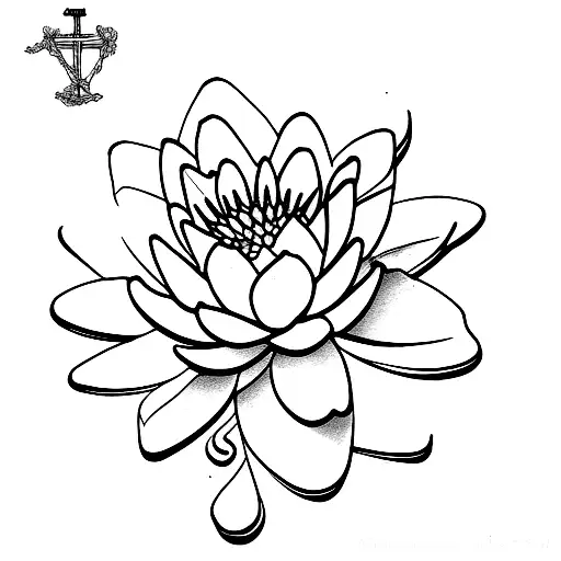Water Lily With A Crucifix