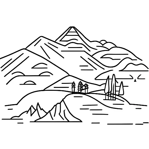 California Mountain With Trees