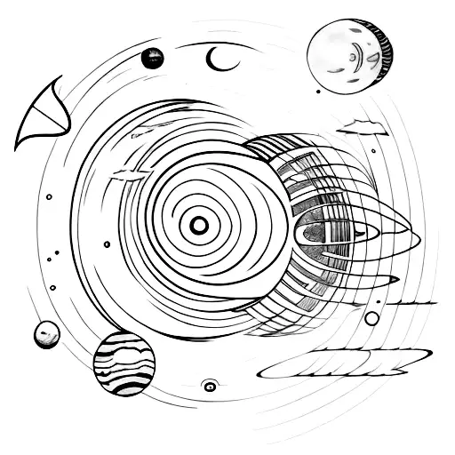 Solar System Planets In A Line