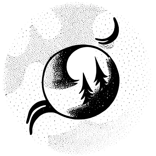 Unalome Symbolthe Moon