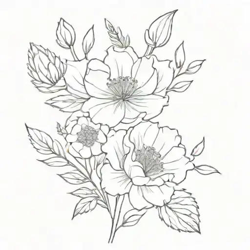 September And July Birth Flower Bouquet