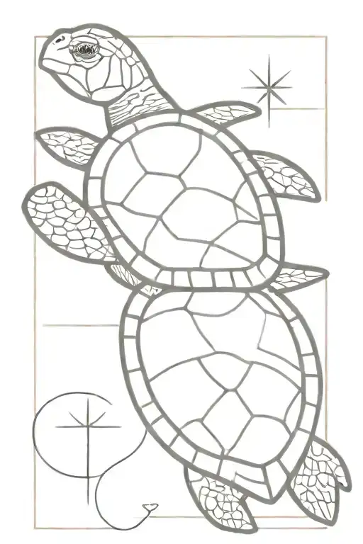 Combining Spiritual Symbols With A Minimalist Turtle Design
