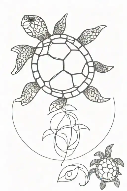 Combining Spiritual Symbols With A Minimalist Turtle Design