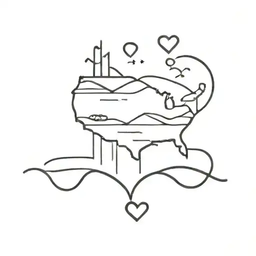 Road Trip Ouest Cost Usa Love Heart