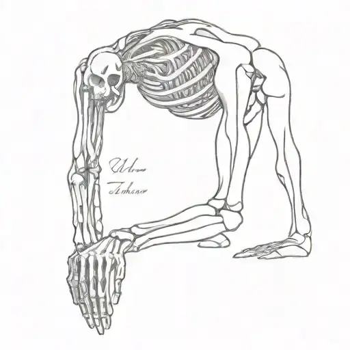 Skeleton Arm Grabbing Neck On Spine