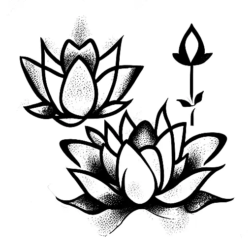 Simple Castle And Lotus Flower