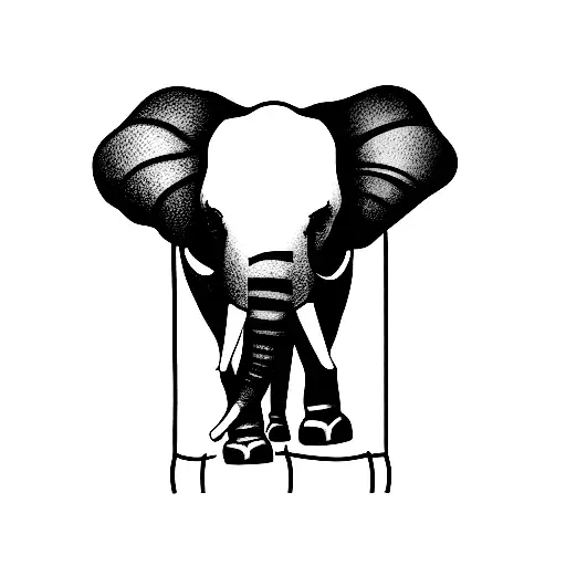 Elephant Walking On A Wire