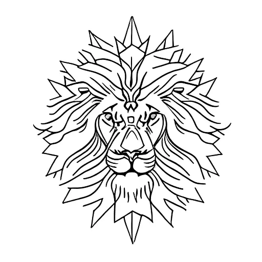 Lion Blowing Snowflakes