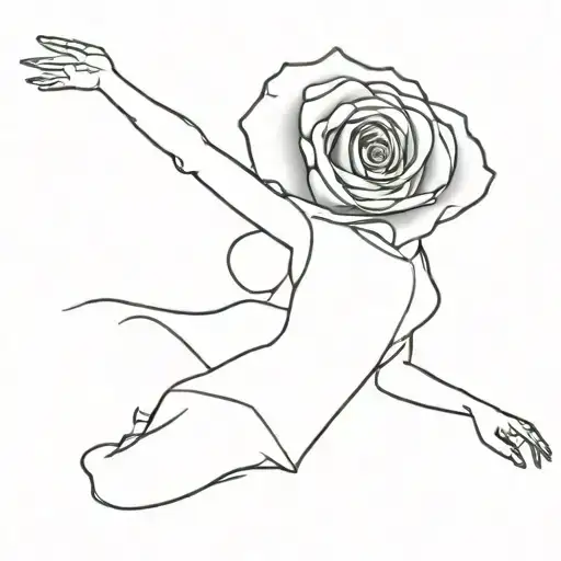 A Flamenco Dancer That When Looked Upside Down Looks Like A Rose