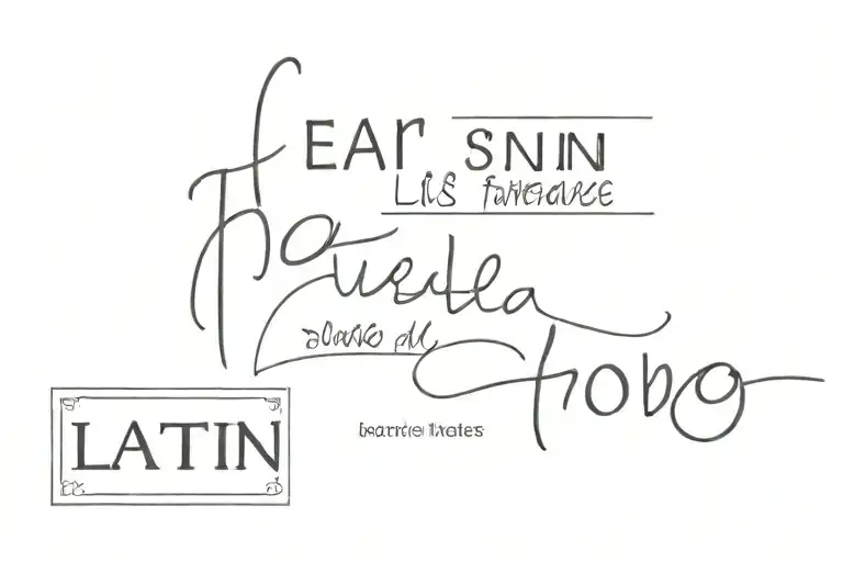 A Latin Quote Written