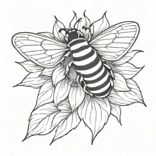 Junebug Resting On A Sunflower