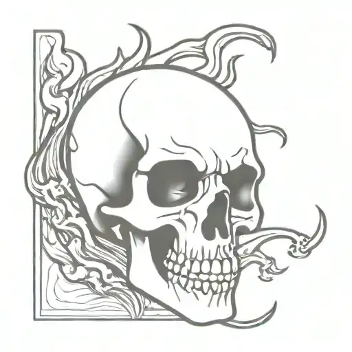 Skull Riding On Flames