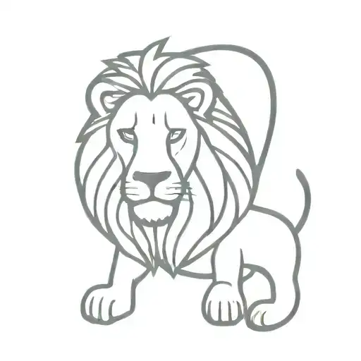 A Lion With A Pink Floyd Inspired Background