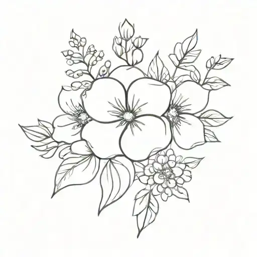 Birth Flowe Bouquet Made