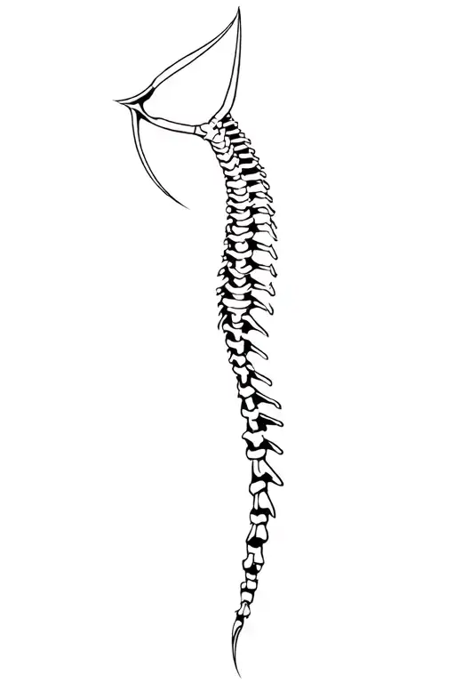 Sagittarius Spine Tattoo Design