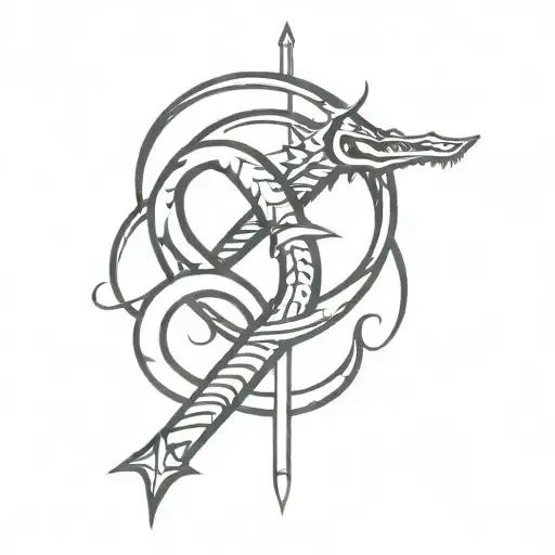Sword With Snakes Or Dragon That Fits On Forarm