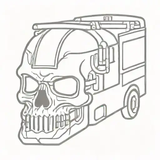 Firetruck In The Shape Of A Skull