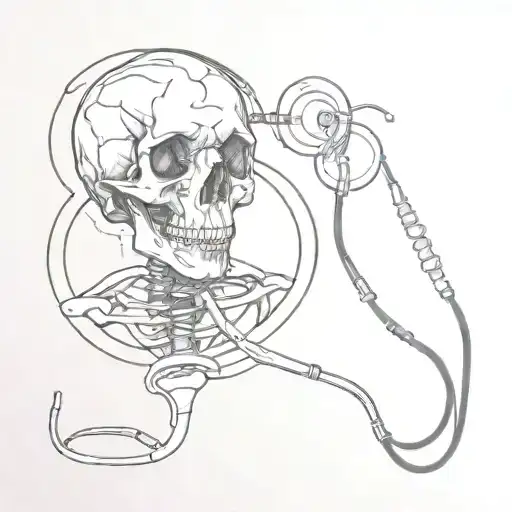 Stethoscope Made From Skeleton