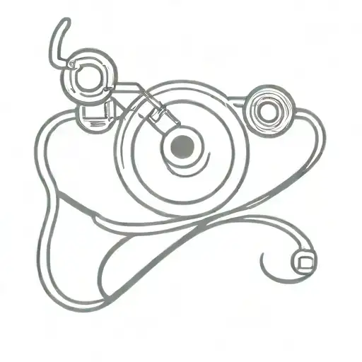 Stethoscope Holding Car Tire