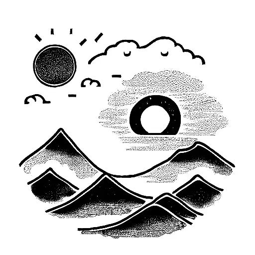 Scottish Mountain Landscape With Sun And Rain Half Sleeve