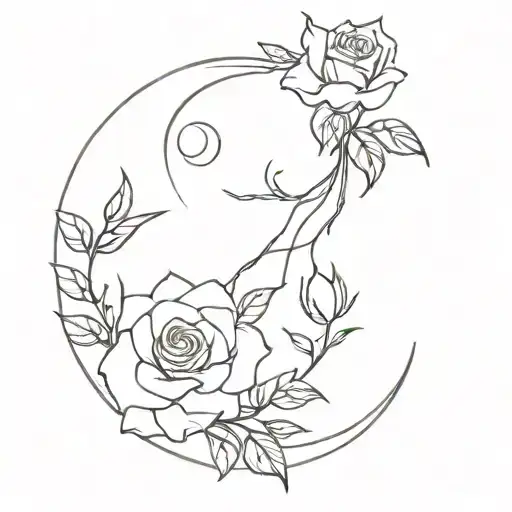 Vines And Roses And Moon