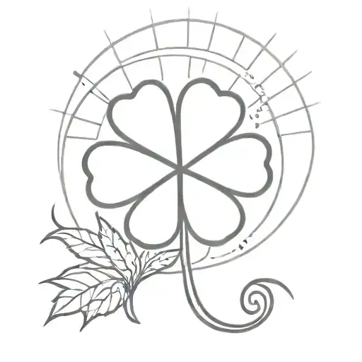 Clover With Sun Rays