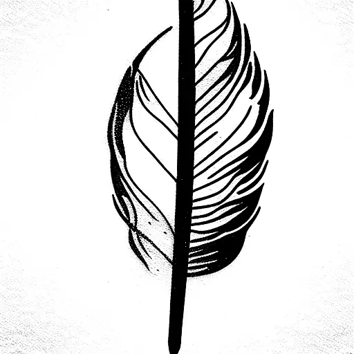 Feather Chefs Knife Scalpel Medical Simbol