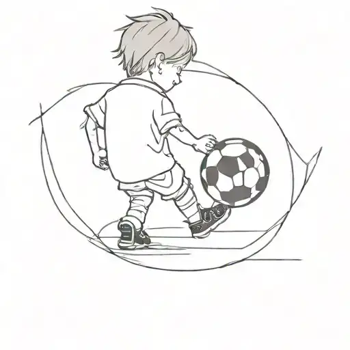Little Boy Watching Soccer