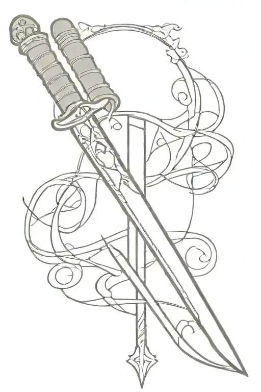 Sword With The Name Chapman Written Into The Hilt