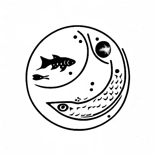 Fish And Moon