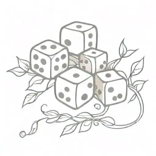 Dice Made Of Intertwined Vines