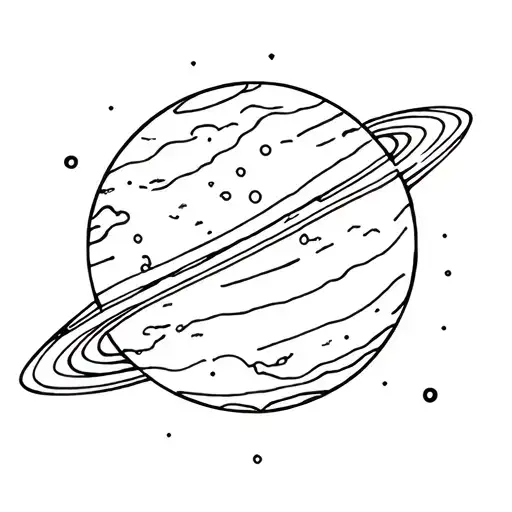 Outline Planet With Patters Inspired